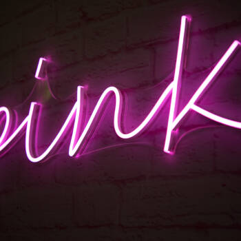 neon szklany